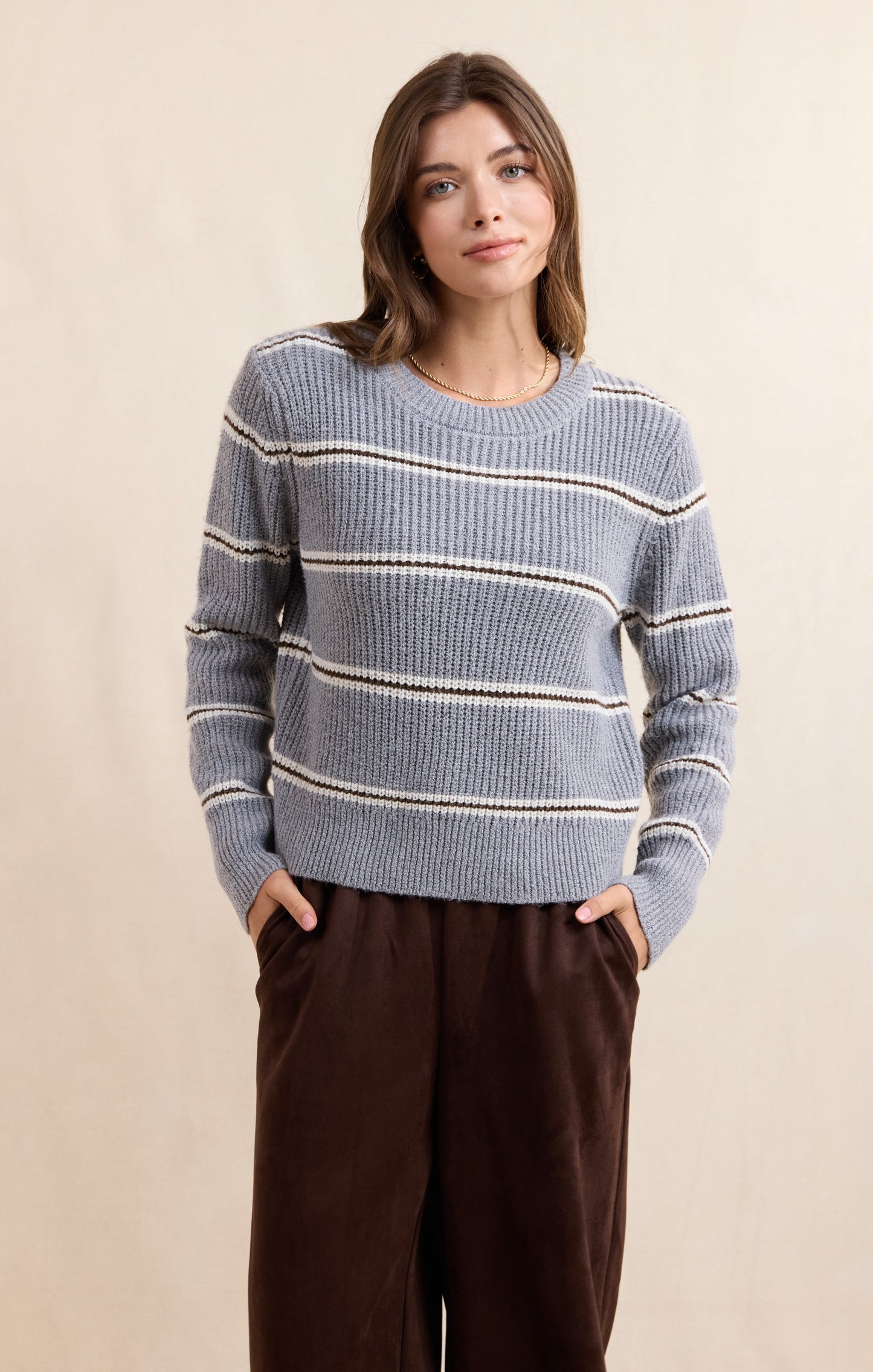 Warm Chai Stripe Sweater