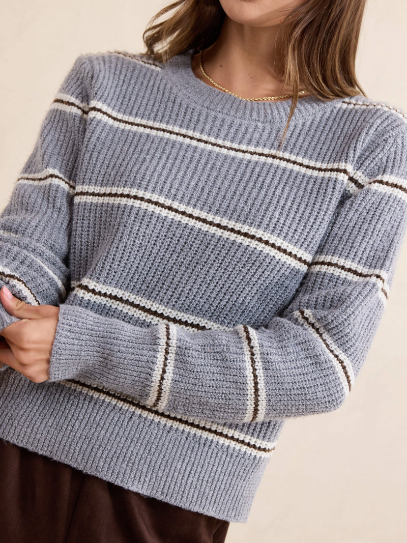 Warm Chai Stripe Sweater - detail view