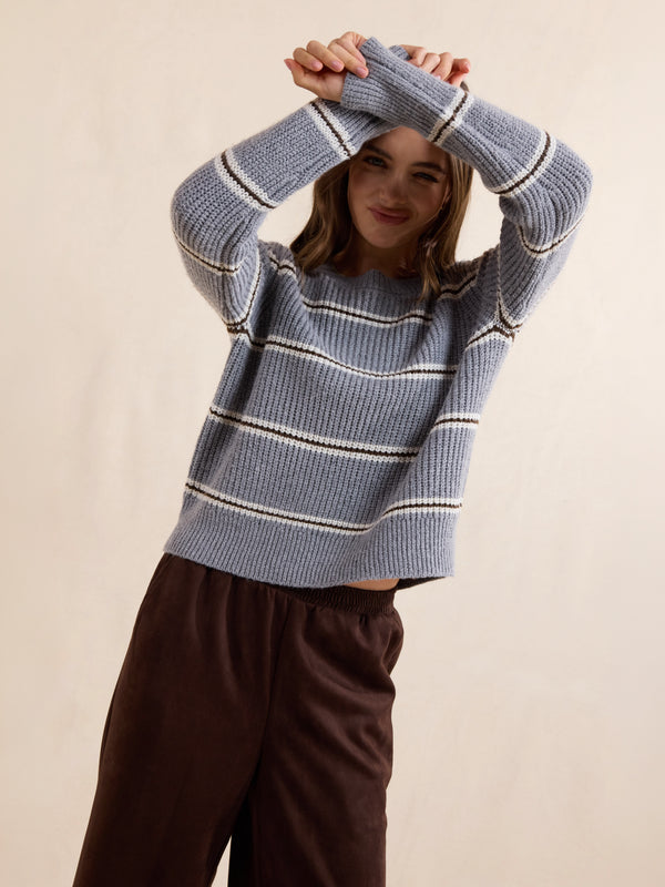 Warm Chai Stripe Sweater - mood image