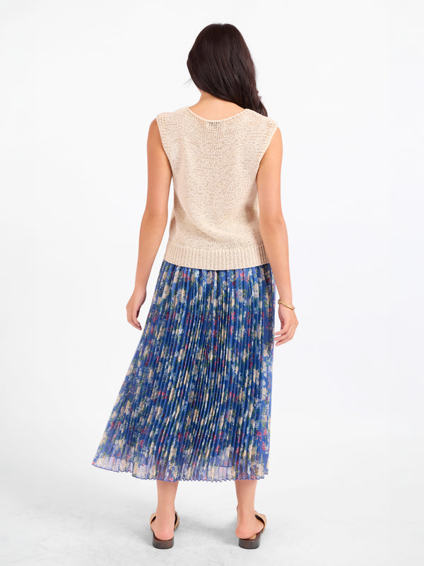 Warm Gesture Sweater Vest in Cream - front view