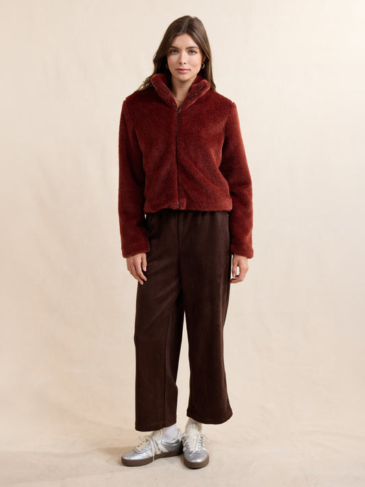 Teddy Faux Fur Jacket - front view