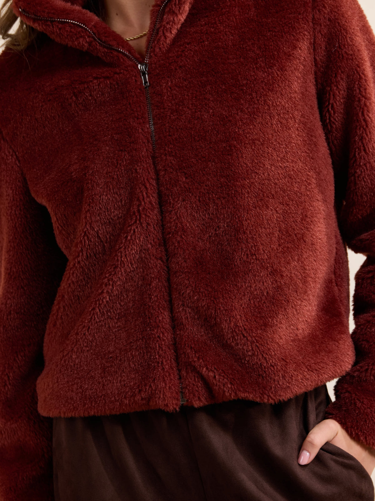 Teddy Faux Fur Jacket - detail view