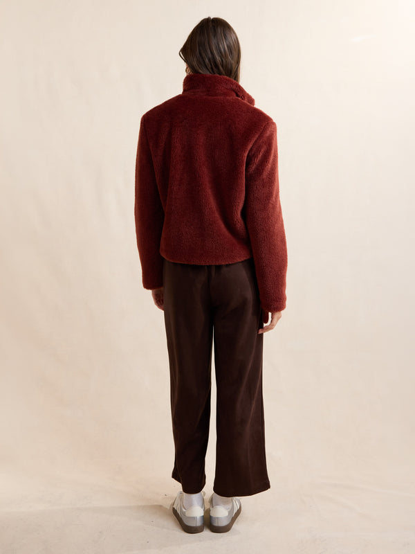 Teddy Faux Fur Jacket - back view