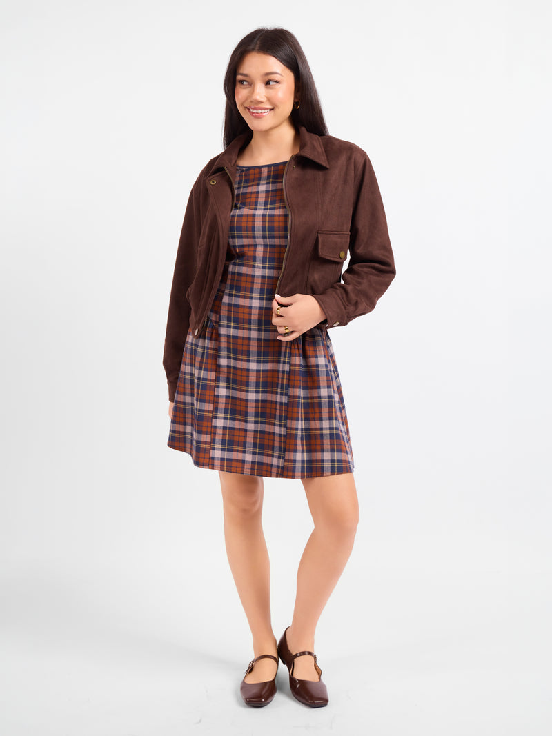 Risk Taker Faux Suede Jacket - front view