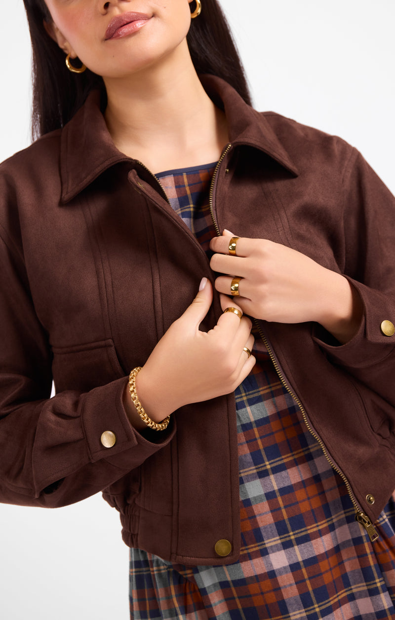 Risk Taker Faux Suede Jacket