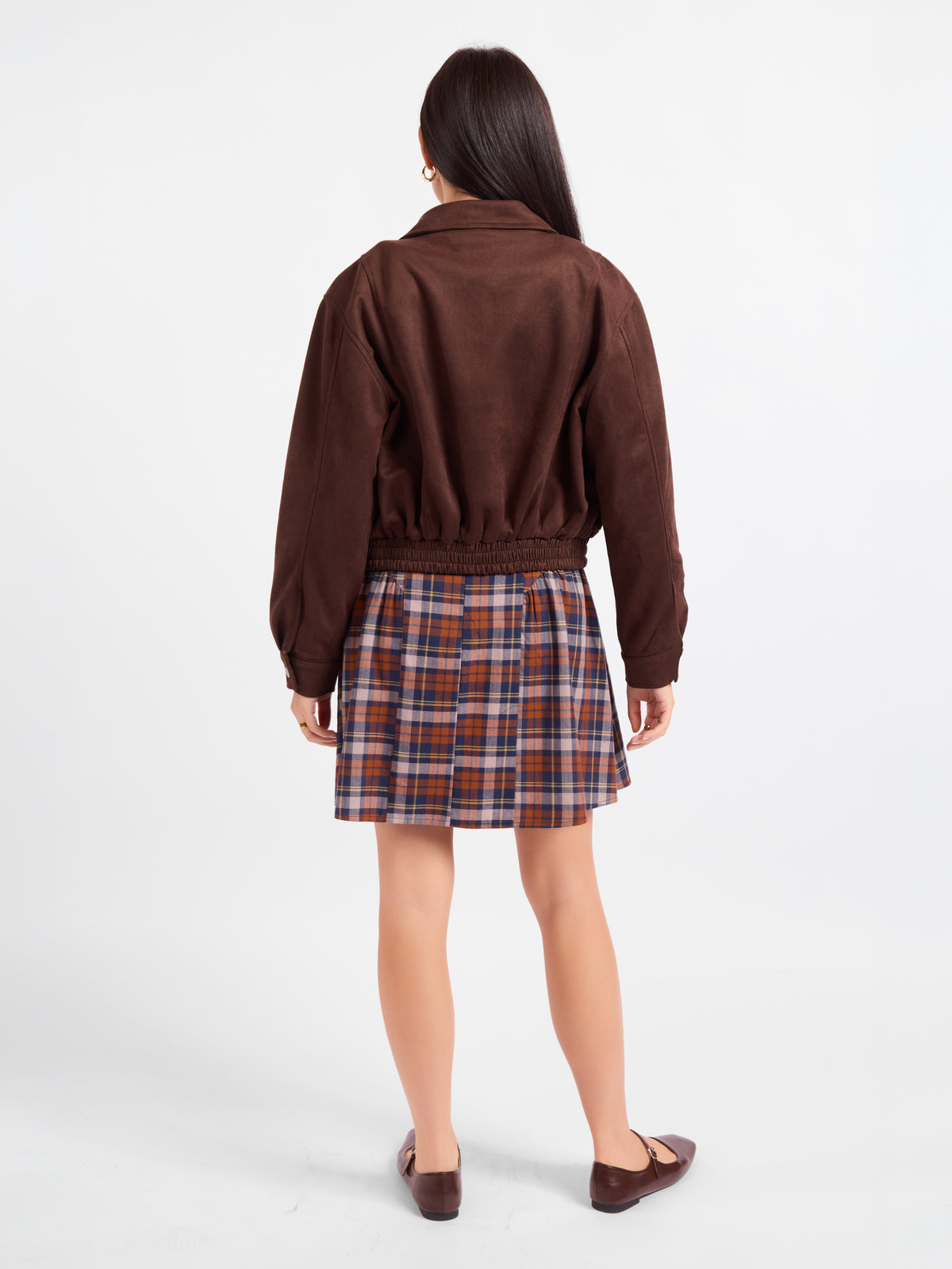 Risk Taker Faux Suede Jacket - back view