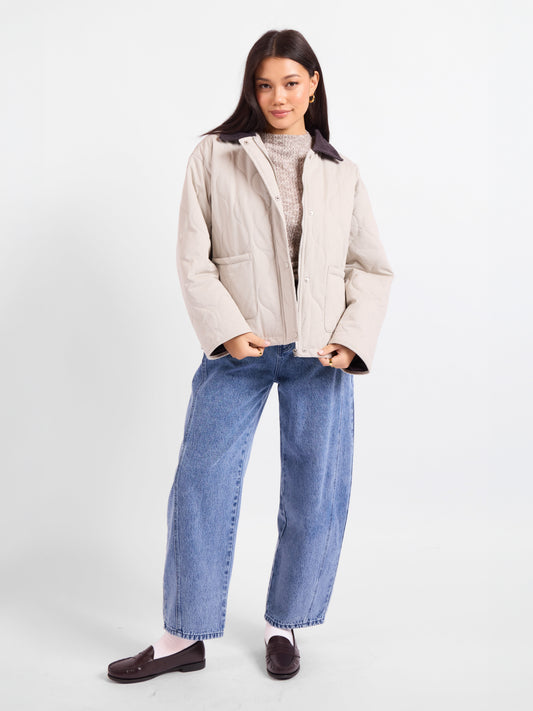 Chloe Quilted Barn Jacket - front view
