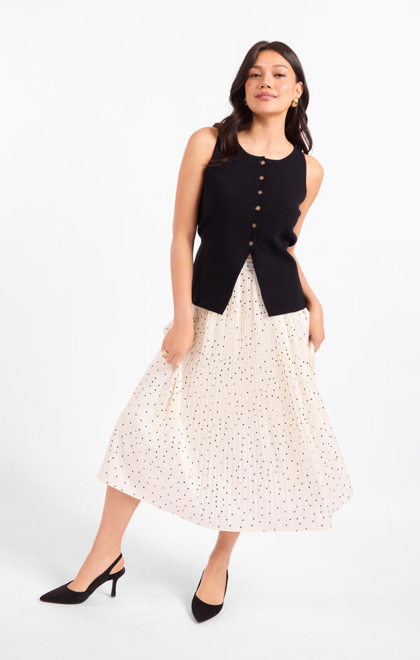 Letters Home Pleated Maxi Skirt