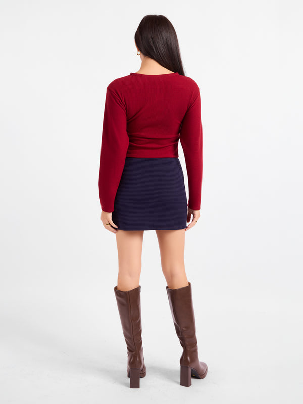 On A Stroll Mini Skirt - back view