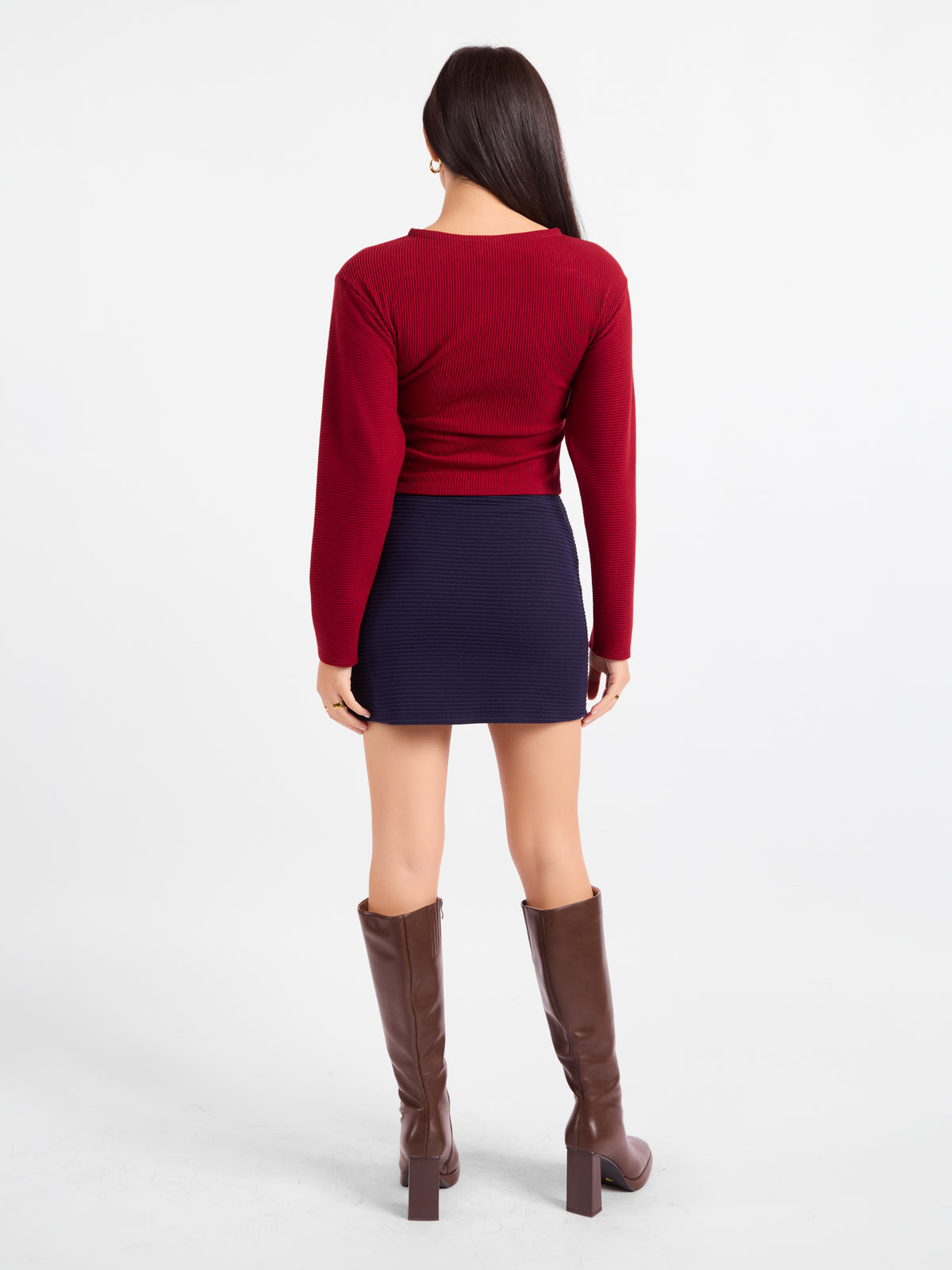 On A Stroll Mini Skirt - back view