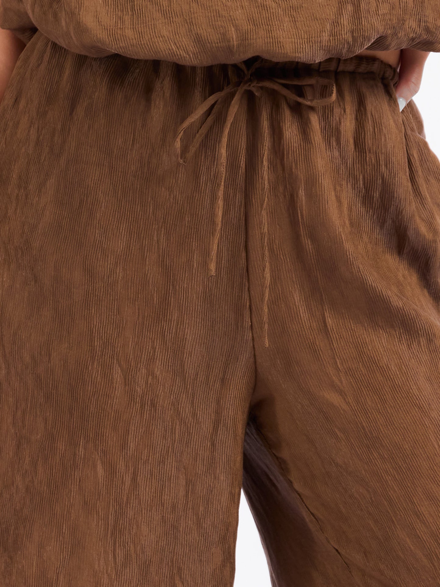 Sepia Sky Pants in Bronze Olive - detail view