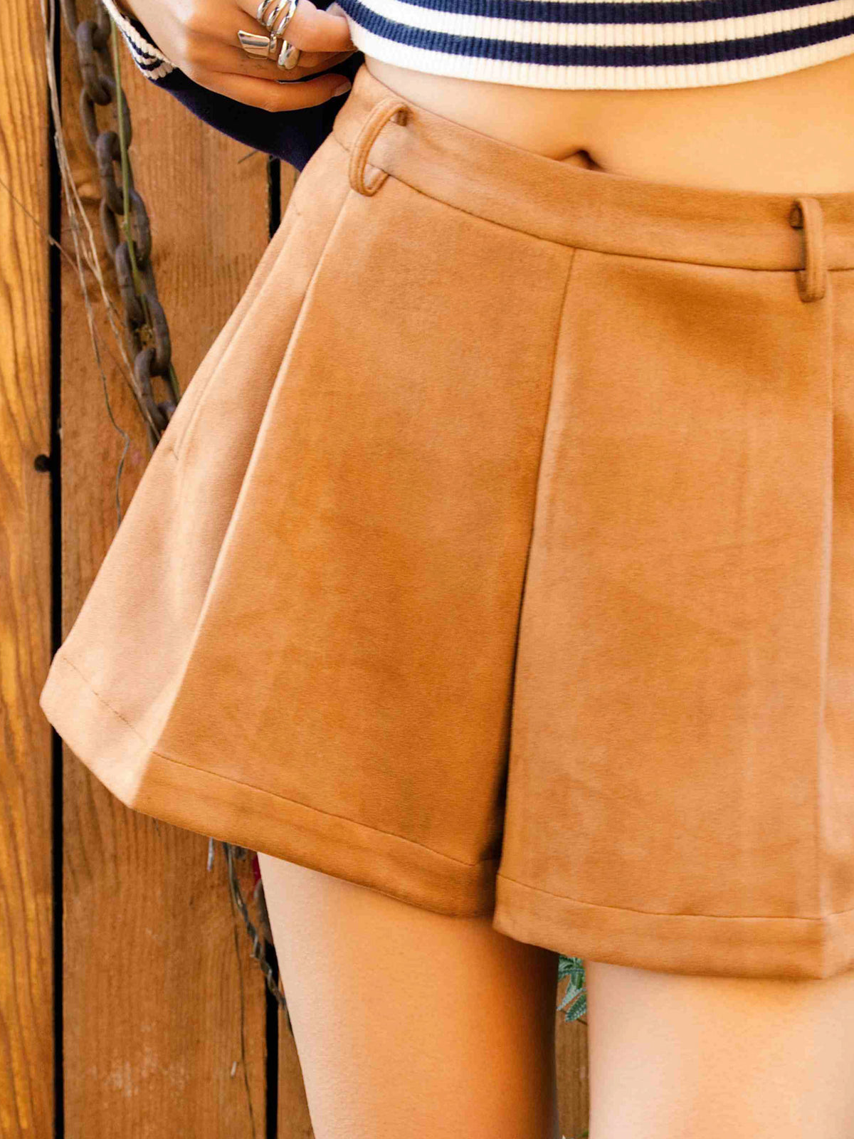 Tuscany Faux Sued Shorts - detail view