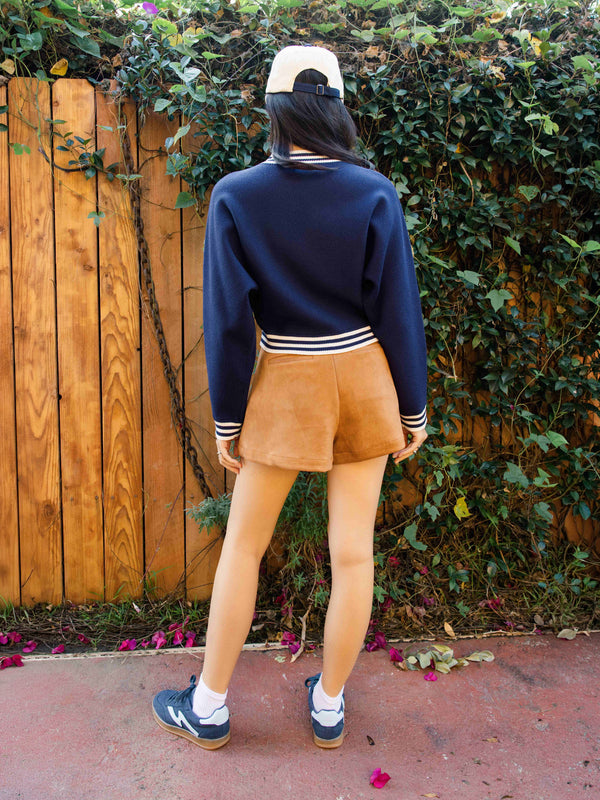Tuscany Faux Sued Shorts - back view