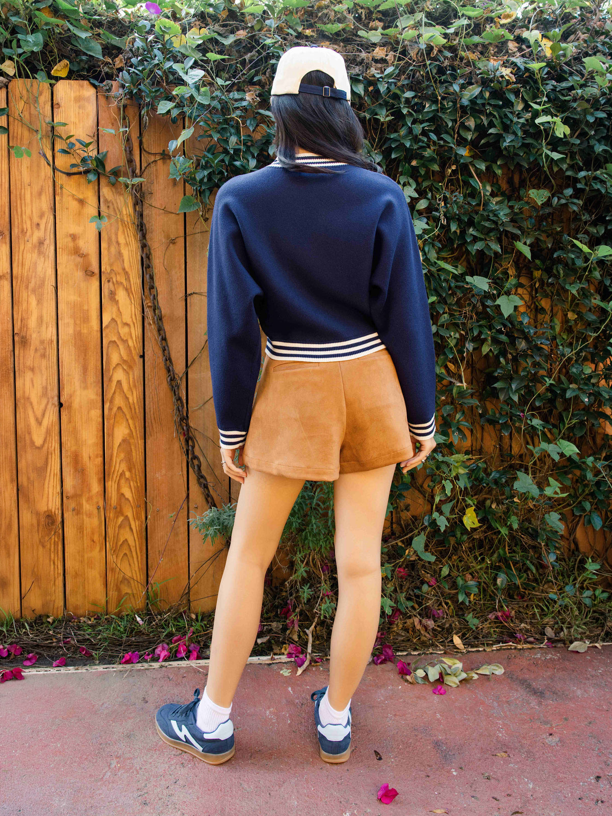 Tuscany Faux Sued Shorts - back view