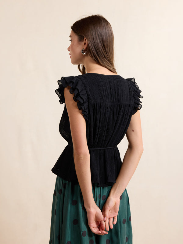 Nightcap Ruffle Sleeve Blouse