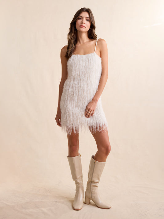 Angel Wings Fringe Mini Dress