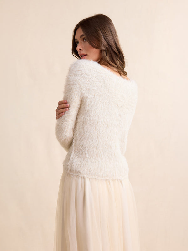 Sidney Pearl Eyelash Sweater
