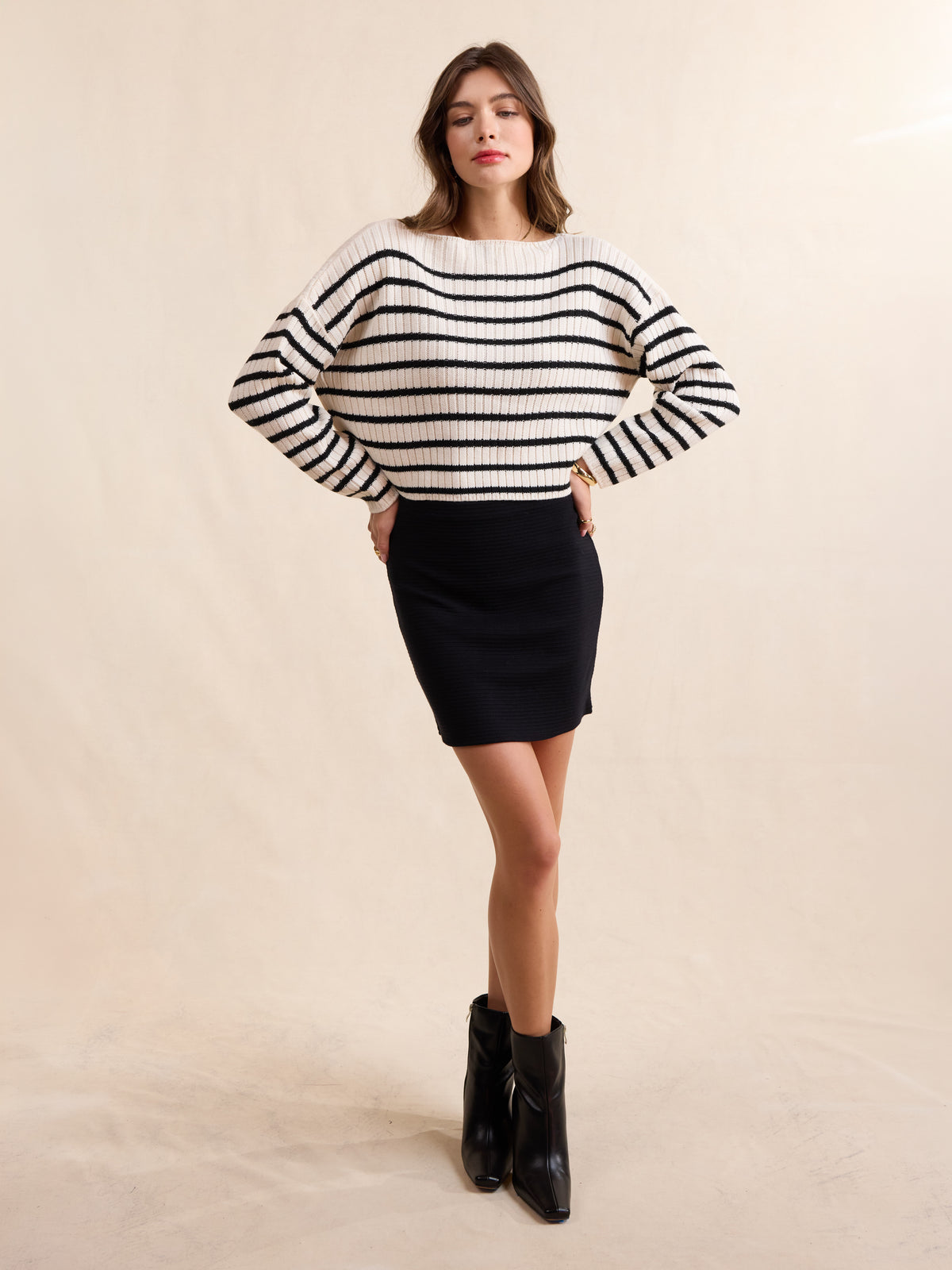 Rosalind Striped Crop Sweater