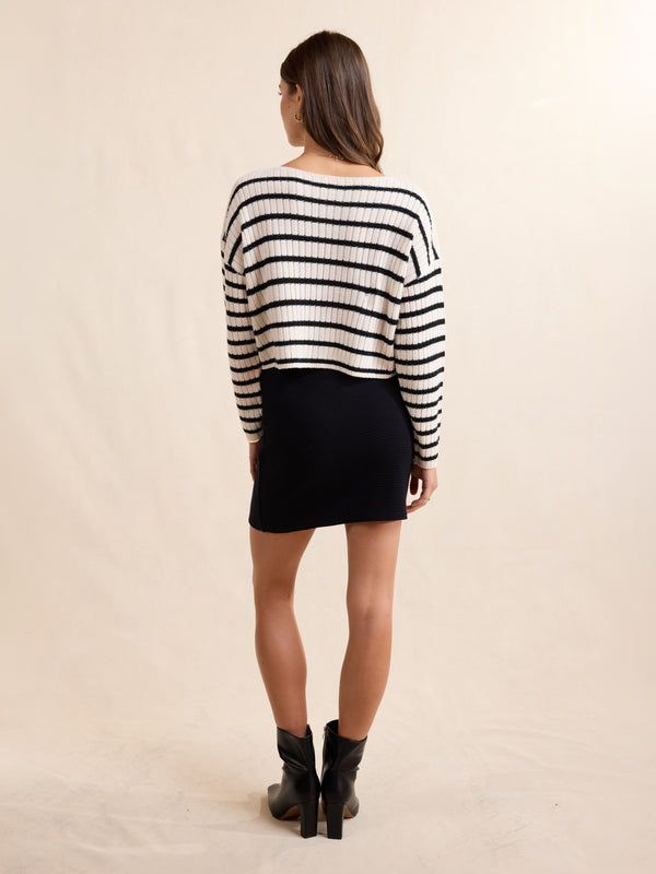 Rosalind Striped Crop Sweater