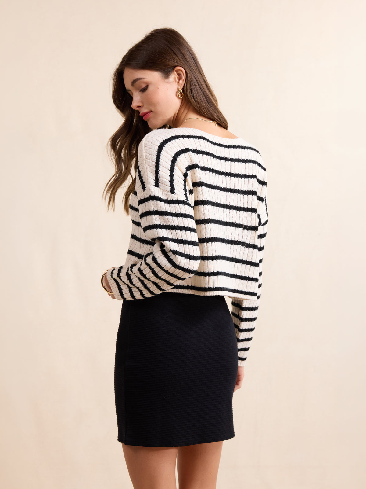 Rosalind Striped Crop Sweater