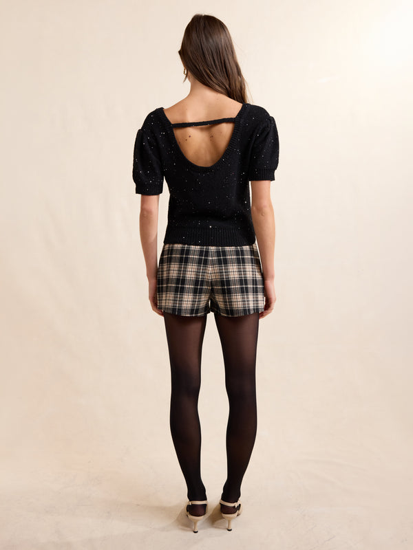 Served Up Stretch Plaid Shorts