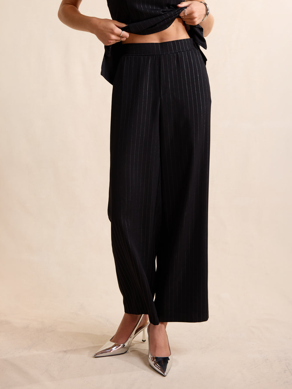 Gilded Evening Pinstripe Pants