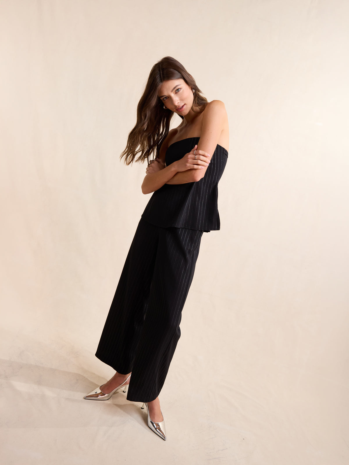 Gilded Evening Pinstripe Pants